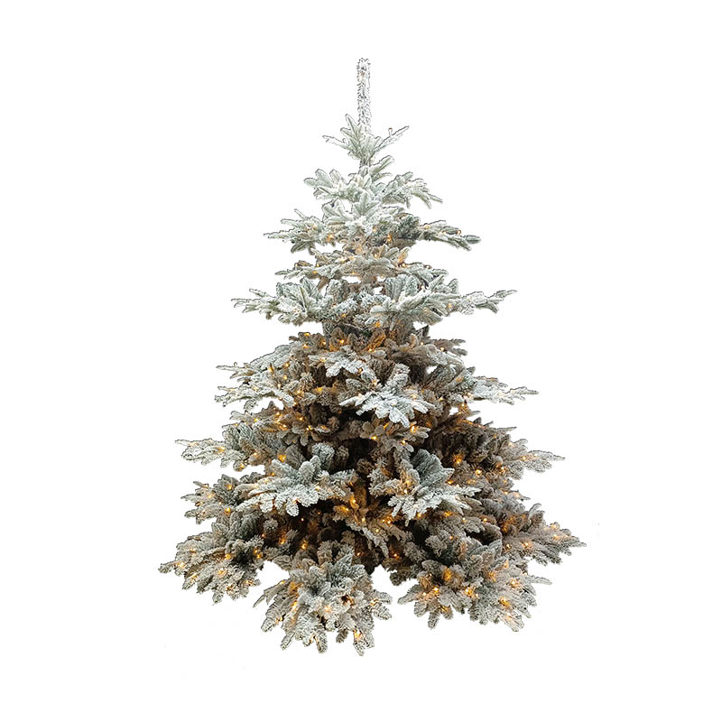 HCG240-1283CM-PE-W-750LED,8 Feet Snow Flocked Artificial Christmas  Spruce Tree With 750LED Lights