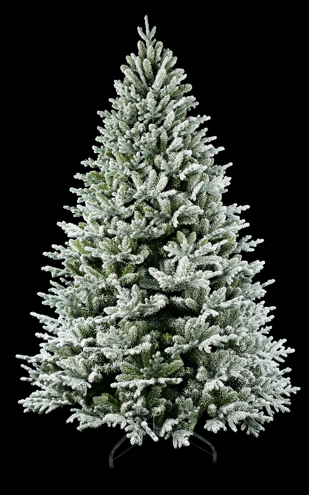 QC snowy christmas tree